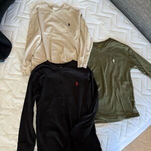 Big boys Small (8) Long Sleeve Polo Ralph Lauren Tshirts (ALL 3)